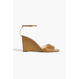 Brien 85 patent-leather wedge sandals