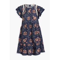 Robina ruffled floral-print cotton-voile mini dress