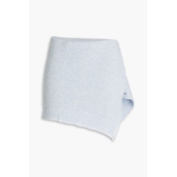 Bagnu boucle cotton-blend mini wrap skirt