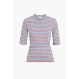 Striped cotton-jersey T-shirt