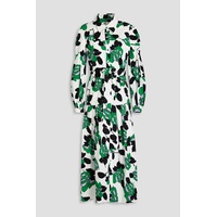 Lux floral-print stretch-cotton poplin midi shirt dress