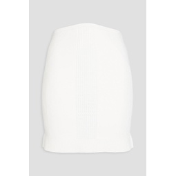 Pointelle-knit mini skirt