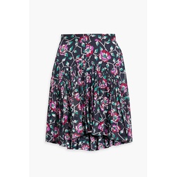 Saureena floral-print cotton-voile mini skirt