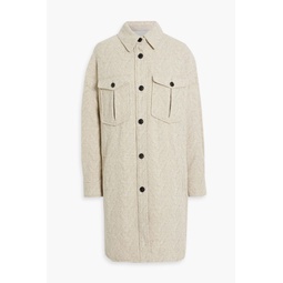 Obira herringbone wool-blend tweed coat