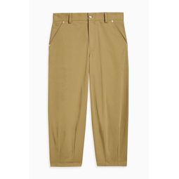 Tapered cotton-blend twill pants