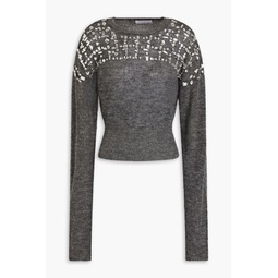 Endora crystal-embellished knitted sweater