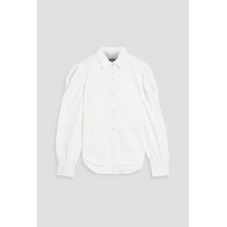 Cotton and linen-blend twill shirt