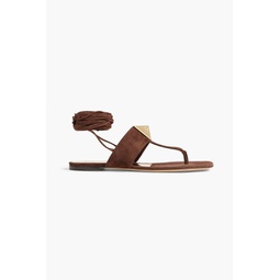 One Stud suede sandals