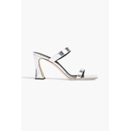 Flaminia 85 faux mirrored-leather mules