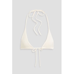 Silk and cotton-blend bra top