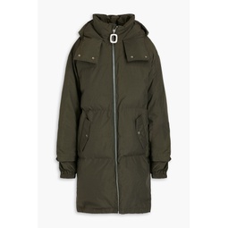 Quilted shell hooded parka
