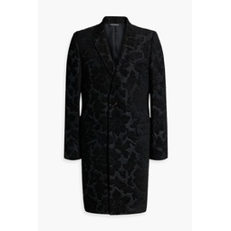 Velvet-jacquard coat