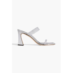 Flaminia faux mirrored-leather and PVC mules