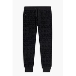 Flocked French cotton-blend terry sweatpants