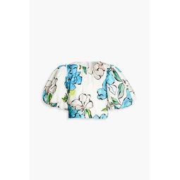 Ney floral-print cotton-poplin top