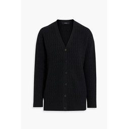 Cable-knit wool and cashmere-blend cardigan