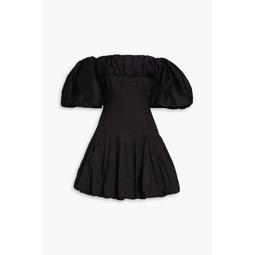 Arles off-the-shoulder cotton-poplin mini dress