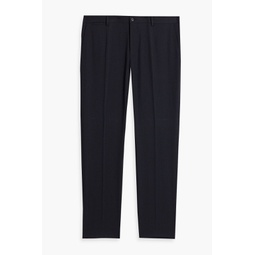 Tapered wool-blend jacquard pants
