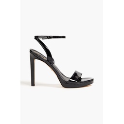 Jade faux patent-leather sandals