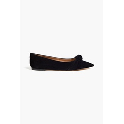 Wheaton knotted suede pointed-toe flats