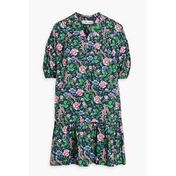 Agar floral-print cotton-blend poplin mini dress