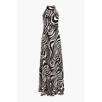Trista zebra-print jacquard maxi dress