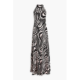 Trista zebra-print jacquard maxi dress