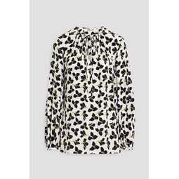 Freddie floral-print crepe blouse