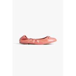 Felicia bow-detailed leather ballet flats