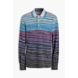 Space-dyed cotton polo shirt
