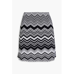 Intarsia-knit mini skirt