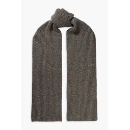 Donegal ribbed cashmere scarf