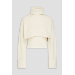 The Chunky ribbed cashmere turtleneck sweater and top set