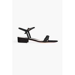 Cruz 20 braided leather and suede sandals