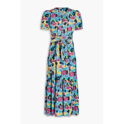 Frankie tiered floral-print stretch-cotton poplin midi dress