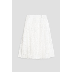 Pleated corded lace skirt
