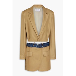 The Skirt Suit twill blazer and skirt-effect shorts set