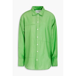 Cotton and silk-blend poplin shirt