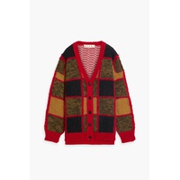 Jacquard-knit wool and mohair-blend cardigan