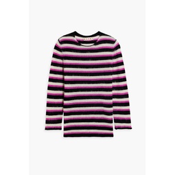 Striped wool and mohair-blend sweater