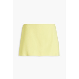 Skirt-effect crepe shorts