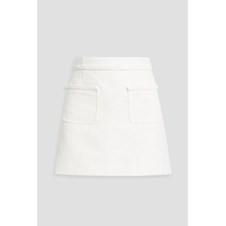 Dua cotton-tweed mini skirt
