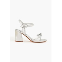 Clarita 75 bow-detailed mirrored-leather sandals