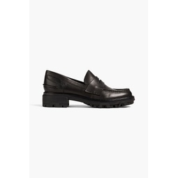 Shiloh pebbled-leather loafers