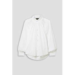 Ruffled cotton-voile blouse
