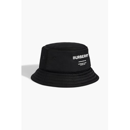 Logo-print shell bucket hat