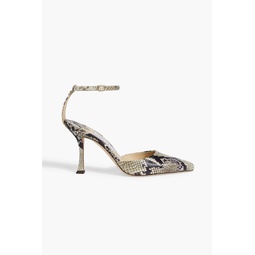 Mair 90 snake-effect leather pumps