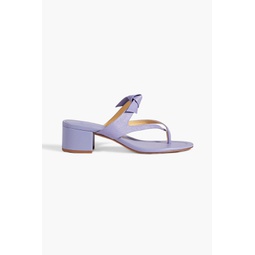 Clarita 45 bow-detailed lizard-effect leather sandals