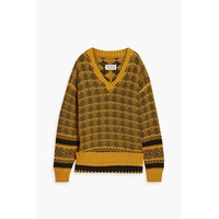 Jacquard-knit cotton sweater