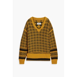 Jacquard-knit cotton sweater